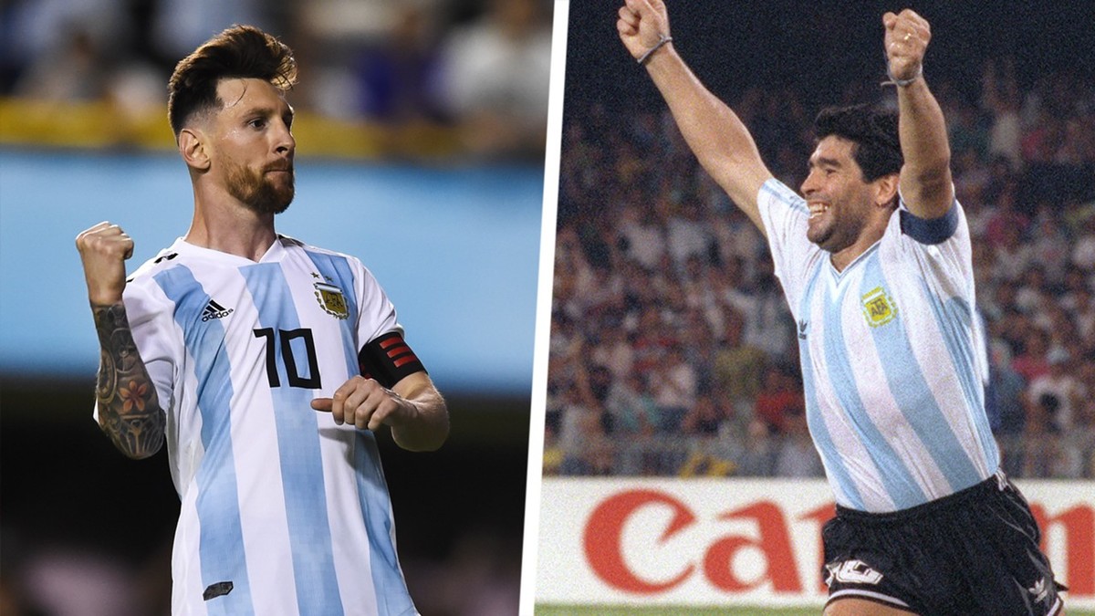 Maradona y Messi 