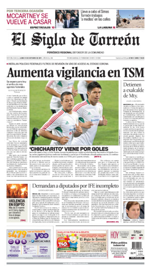 Edición impresa de El Siglo de Torreón, martes  1 de julio de 2025