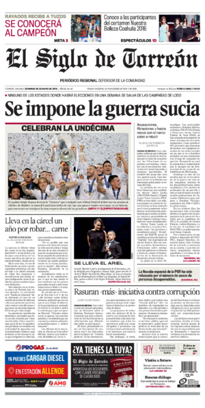 Edición impresa de El Siglo de Torreón, martes  1 de julio de 2025