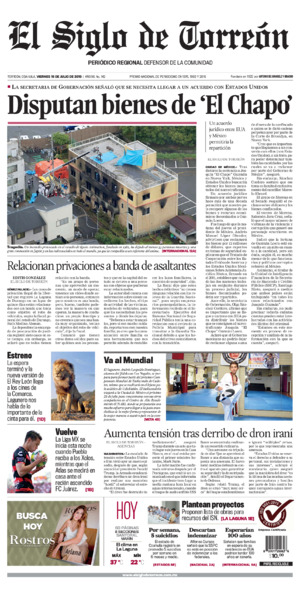 Edición impresa de El Siglo de Torreón, miércoles 16 de julio de 2025