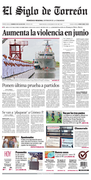 Edición impresa de El Siglo de Torreón, miércoles 16 de julio de 2025