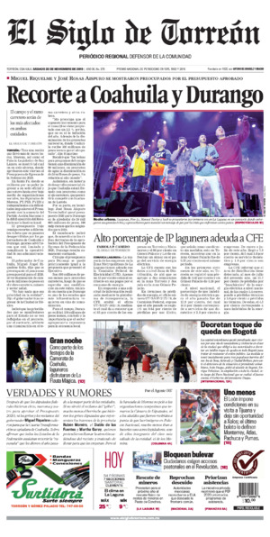 Edición impresa de El Siglo de Torreón, viernes 18 de julio de 2025