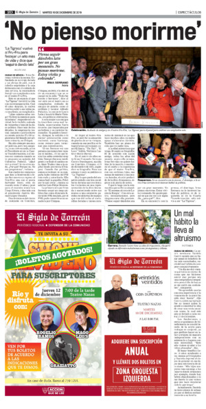 Espectáculos página 2