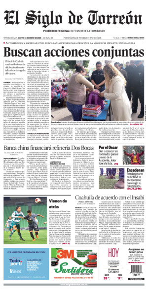 Edición impresa de El Siglo de Torreón, martes  1 de julio de 2025