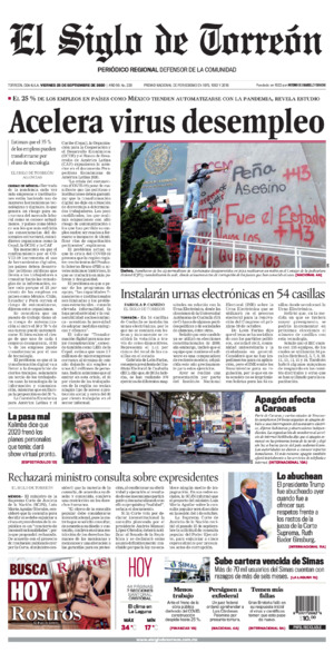 Edición impresa de El Siglo de Torreón, lunes 30 de junio de 2025