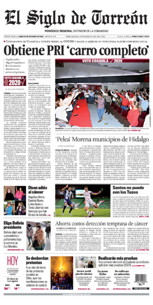 Edición impresa de El Siglo de Torreón, sábado  5 de julio de 2025