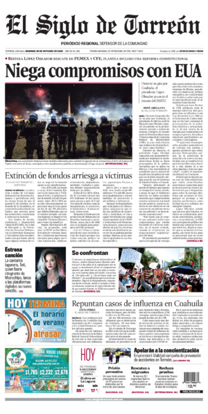 Edición impresa de El Siglo de Torreón, miércoles 16 de julio de 2025