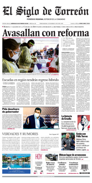 Edición impresa de El Siglo de Torreón, lunes 30 de junio de 2025