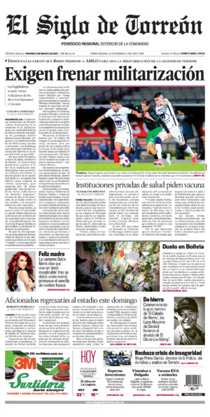 Edición impresa de El Siglo de Torreón, lunes 30 de junio de 2025
