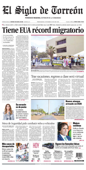 Edición impresa de El Siglo de Torreón, lunes 30 de junio de 2025