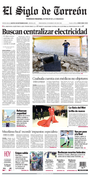 Edición impresa de El Siglo de Torreón, martes  1 de julio de 2025
