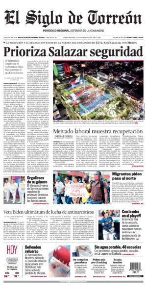 Edición impresa de El Siglo de Torreón, jueves  3 de julio de 2025