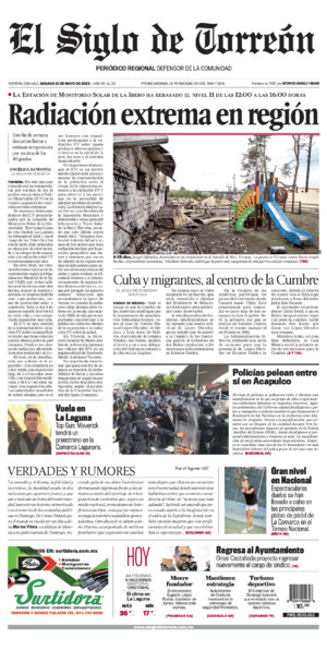 Edición impresa de El Siglo de Torreón, sábado  5 de julio de 2025