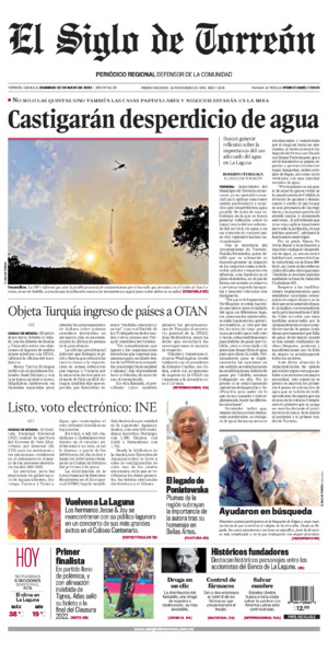 Edición impresa de El Siglo de Torreón, viernes 18 de julio de 2025