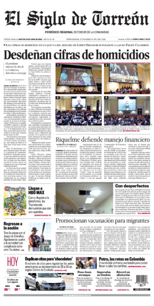 Edición impresa de El Siglo de Torreón, viernes 18 de julio de 2025
