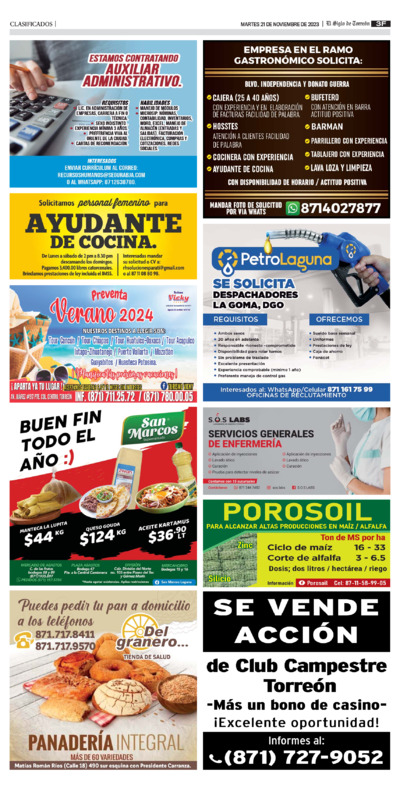 Clasificados página 3