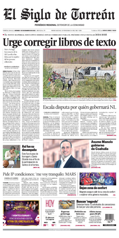 Edición del viernes  1 de diciembre de 2023