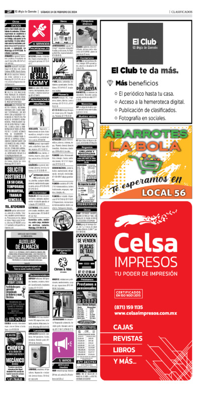 Clasificados página 2
