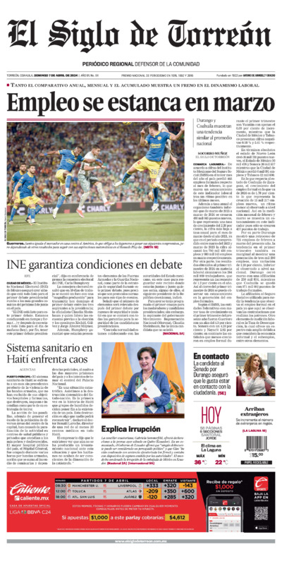 Edición impresa de El Siglo de Torreón, viernes 18 de julio de 2025