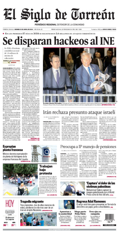 Edición impresa de El Siglo de Torreón, lunes 30 de junio de 2025