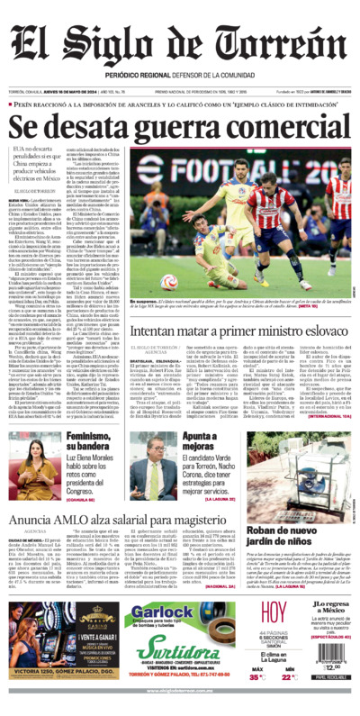 Edición impresa de El Siglo de Torreón, sábado  5 de julio de 2025