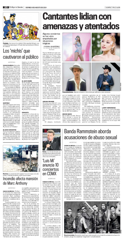Espectáculos página 2