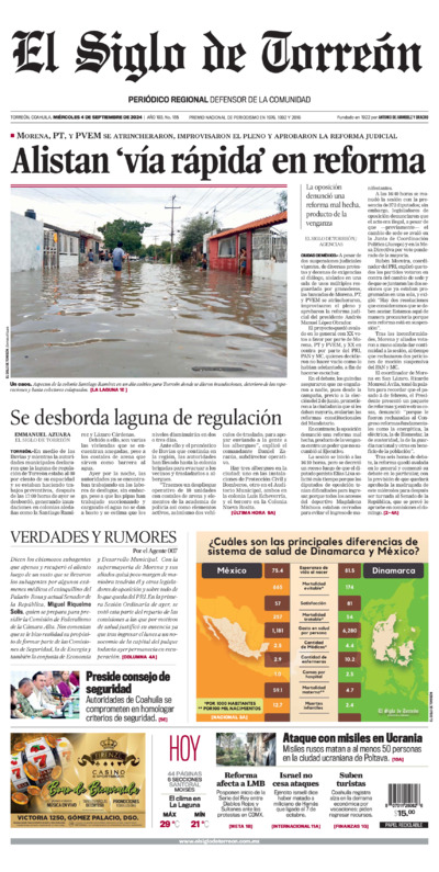 Edición impresa de El Siglo de Torreón, viernes 18 de julio de 2025