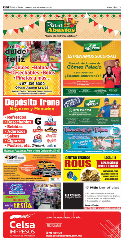Espectáculos página 12