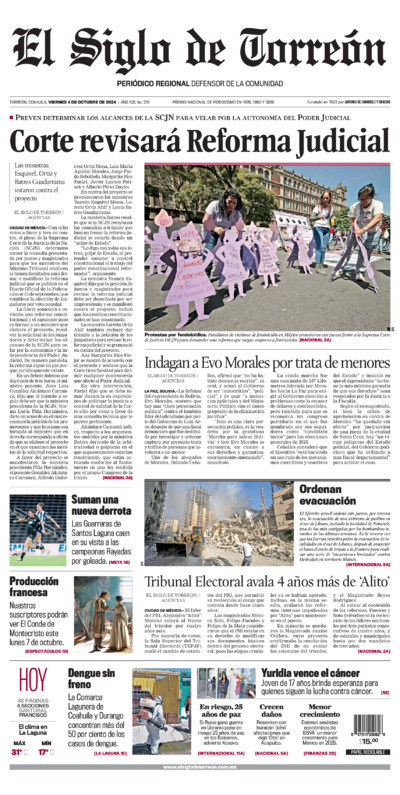 Edición impresa de El Siglo de Torreón, miércoles  2 de julio de 2025