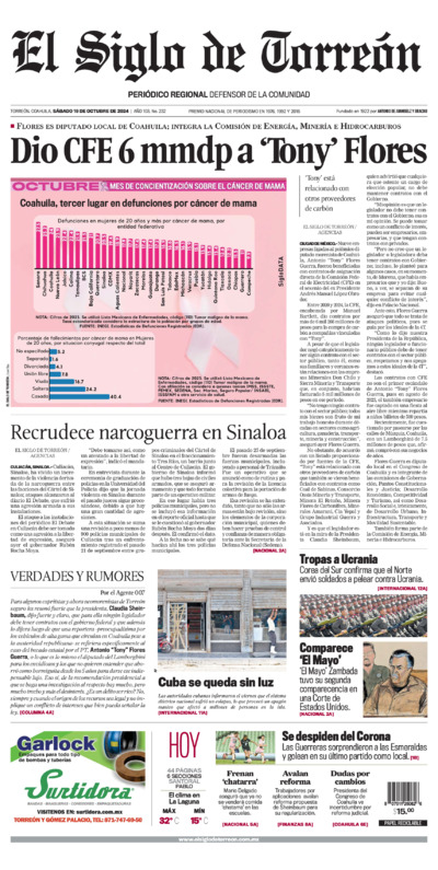 Edición impresa de El Siglo de Torreón, lunes 30 de junio de 2025