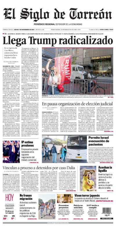 Edición impresa de El Siglo de Torreón, sábado  5 de julio de 2025