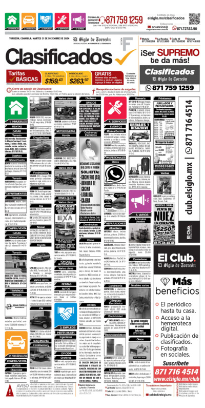 Clasificados página 1