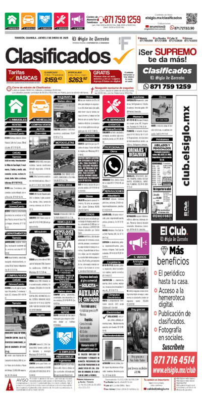Clasificados página 1