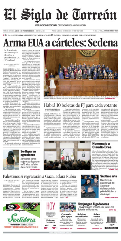 Edición impresa de El Siglo de Torreón, lunes 30 de junio de 2025