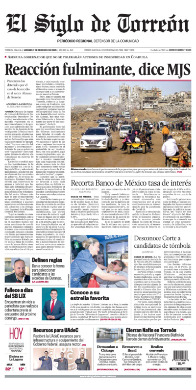 Edición impresa de El Siglo de Torreón, lunes 30 de junio de 2025