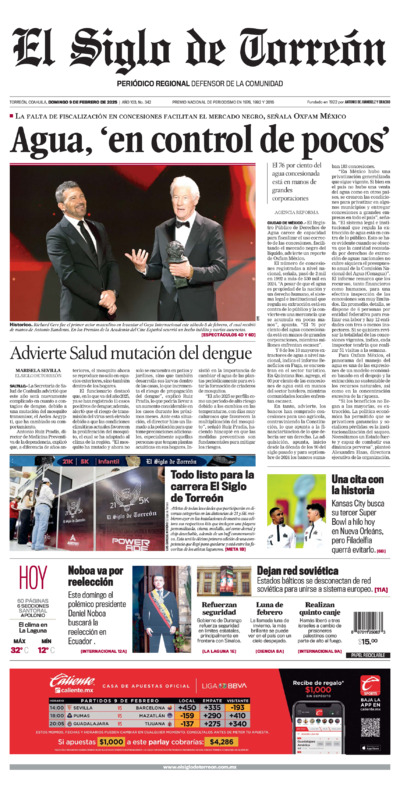 Edición impresa de El Siglo de Torreón, lunes 30 de junio de 2025