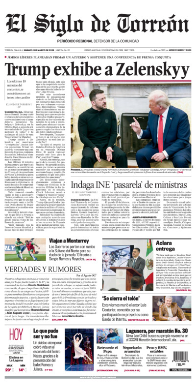 Edición del sábado  1 de marzo de 2025