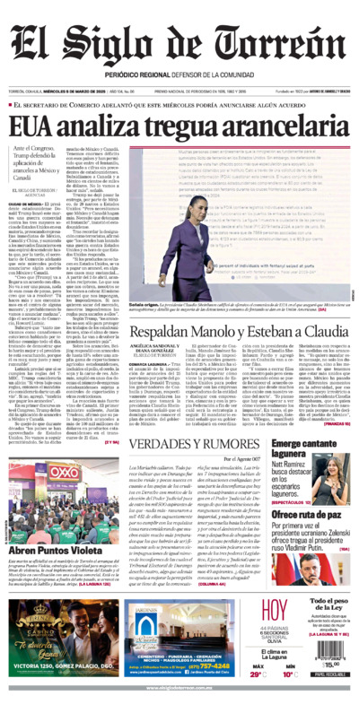 Edición del miércoles  5 de marzo de 2025
