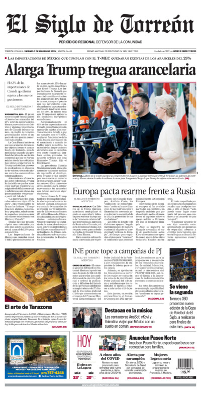 Edición del viernes  7 de marzo de 2025