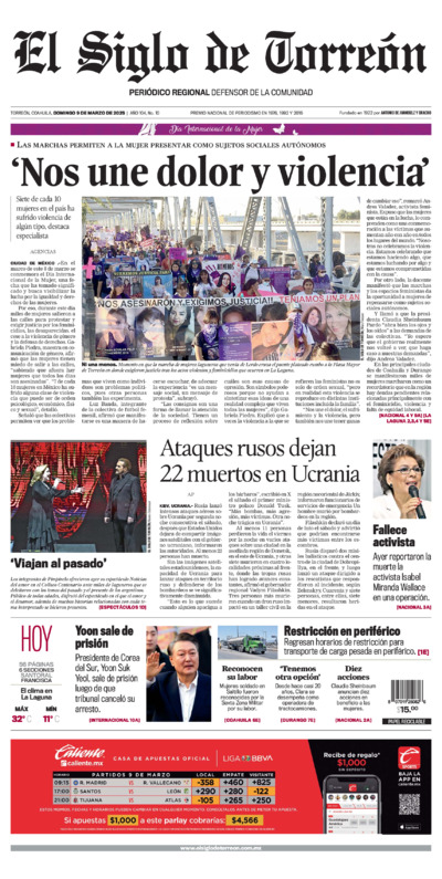 Edición del domingo  9 de marzo de 2025