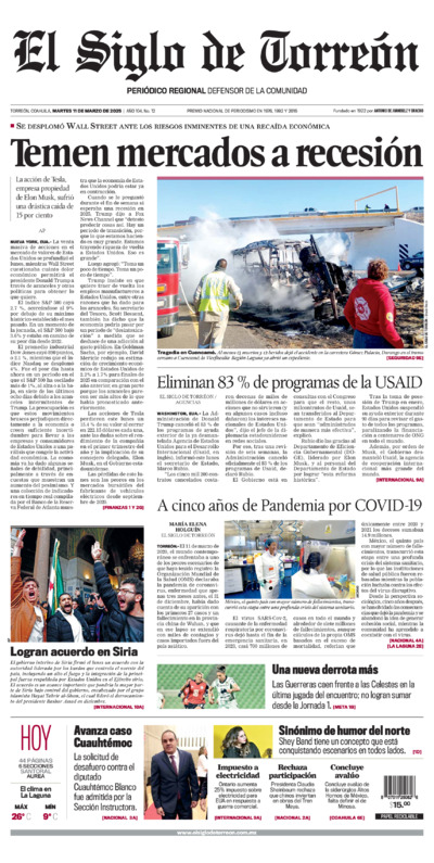 Edición del martes 11 de marzo de 2025