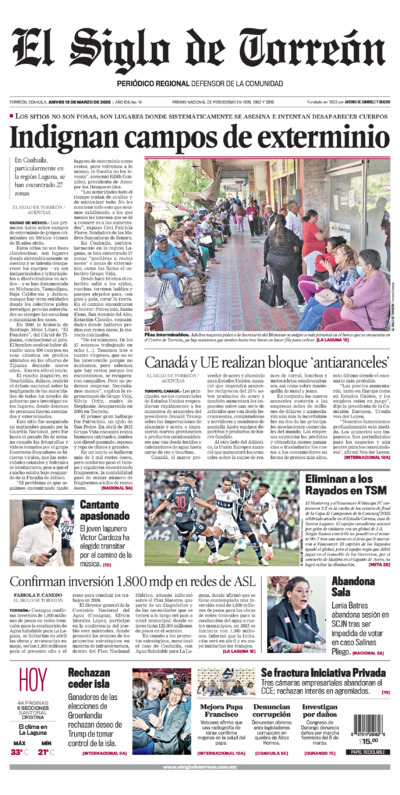 Edición del jueves 13 de marzo de 2025