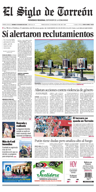 Edición del viernes 14 de marzo de 2025