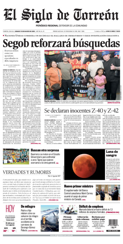 Edición del sábado 15 de marzo de 2025