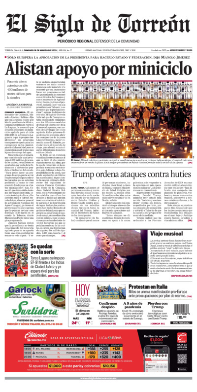 Edición del domingo 16 de marzo de 2025