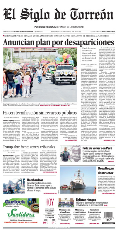 Edición del martes 18 de marzo de 2025