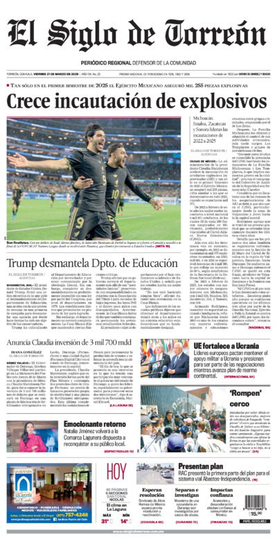 Edición del viernes 21 de marzo de 2025