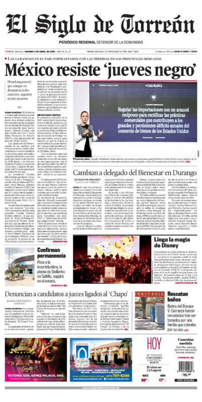 Edición del viernes  4 de abril de 2025