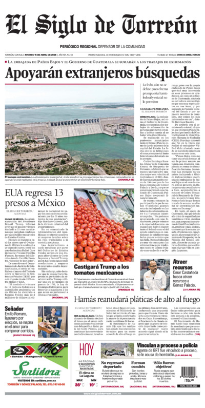 Edición del martes 15 de abril de 2025