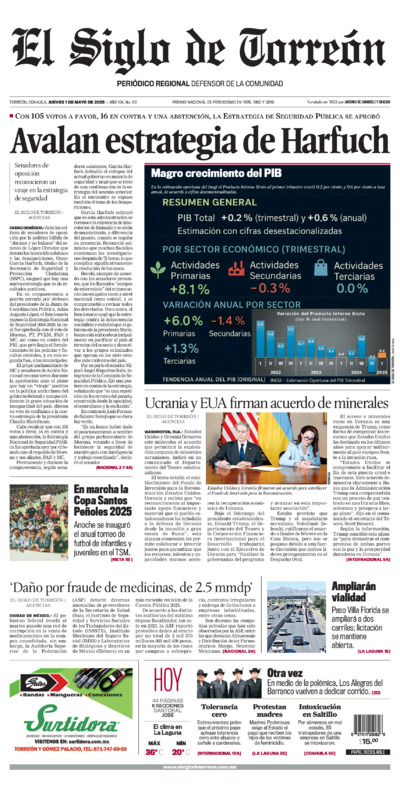 Edición del jueves  1 de mayo de 2025